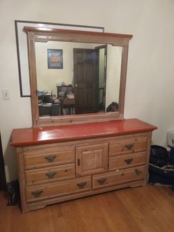 Free dresser with mirror.
