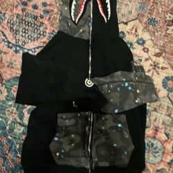 Half Galaxy Bape Hoodie