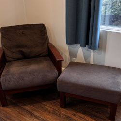 Armchair and Ottoman Set