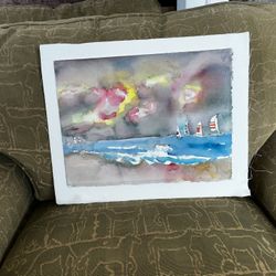 Beautiful Original Watercolor Signed Eljay Torger