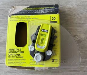 Ryobi ELL1750 Multi-Surface Laser Level 20 Ft Range w/ Protractor Open Box