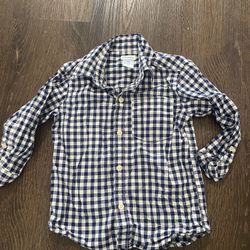 Boys Blue And White Button Shirt size 2t By Carters #4
