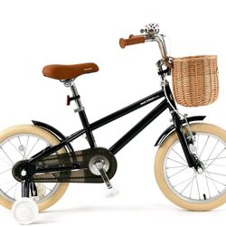 Montresor 16" Toddler Bike, Bicycle for Kids 3-5 Year with Removable Training Wheels, Bell, Kickstand, Basket