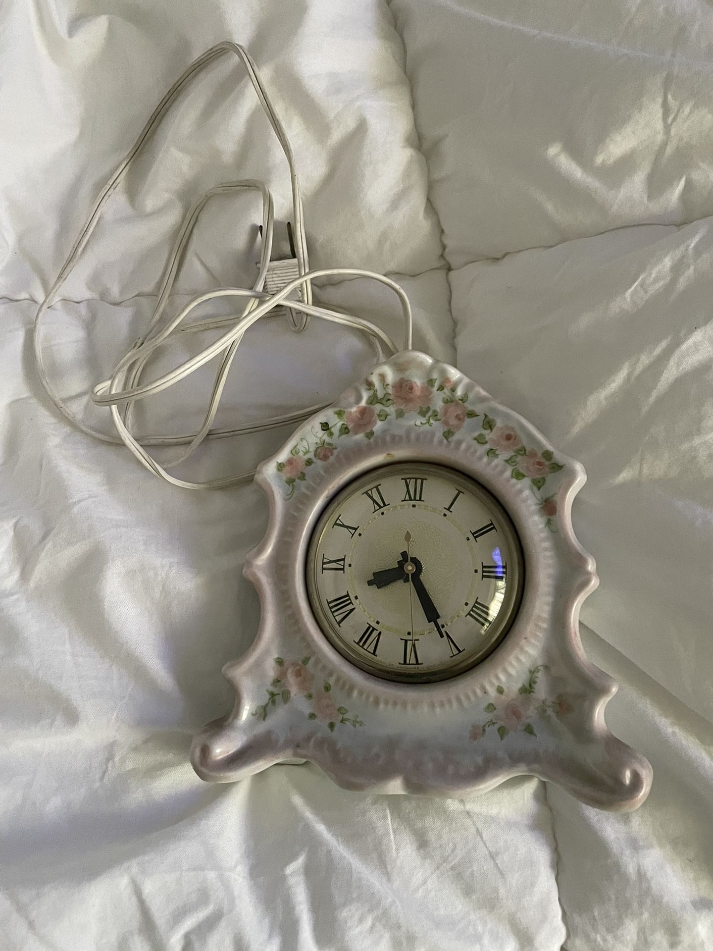 Antique Vintage Electric Mental Clock