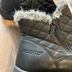 short black boots with zipper, size 9