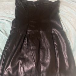 New With Tags Leather Mini Dress Size L 