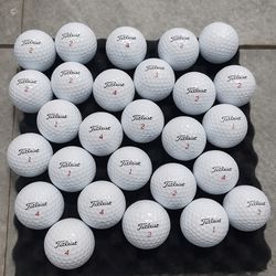 27 Titleist Recycled Golf Balls White Golf Lot Practice Sport Activity Set