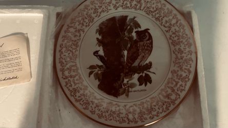 Don Whitlatch Collector Plate with Owl and Bird