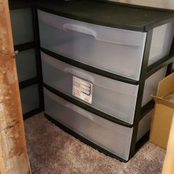 Sterilite Wide 6 Drawer Tower, Easy to Assemble with Removable Clear Plastic Bins, Tool-Free, Black
