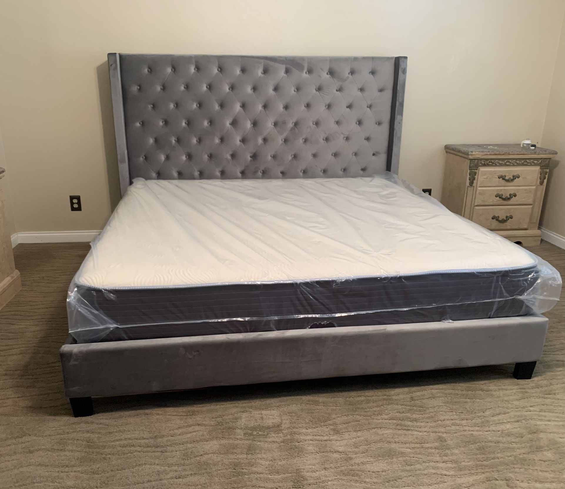 $699 Brand New King Bed Frame With Mattress (read description)