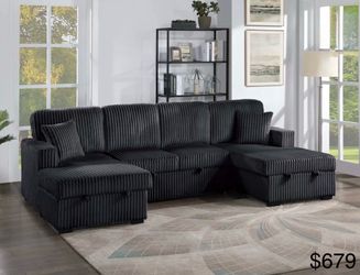 Sectional sleeper with storage