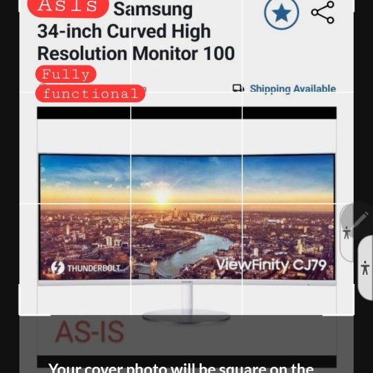 Samsung
34-inch Curved High
Resolution Monitor 100