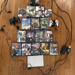 Complete PS2 Bundle - 16 Games (CIB), 2 Controllers, Memory Card & Modern TV Hookups