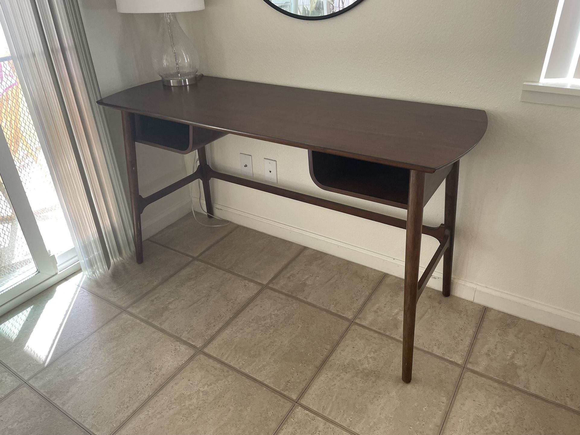Homeworld Solid Wood Brown Desk