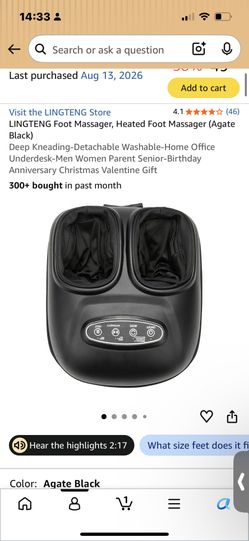 Brand New LINGTENG Heated Foot Massager