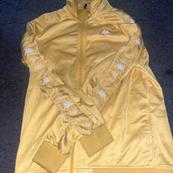 yellow kappa tracksuit jacket