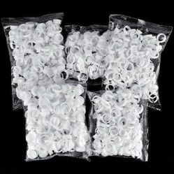 💍 60 BAGS TATTOO PIGMENT RINGS / GLUE RINGS – MEDIUM (100 PCS EACH)