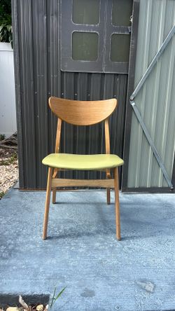 Lime green /wooden chairs