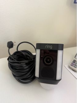Ring Spotlight Cam Wired 1080p HD Outdoor WiFi Security Camera Black