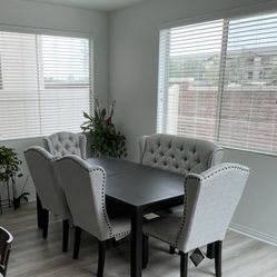 Dining Chairs (4) Plus Settee Bench  (Table Not Included)