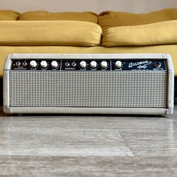 Pre-CBS 1964 Fender Bassman Amp 6G6-B 50W Blonde Tolex Black Panel