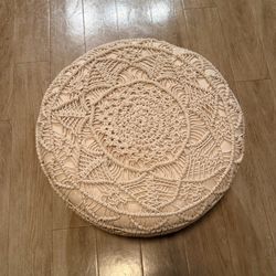 Round Aesthetic Ottoman boho