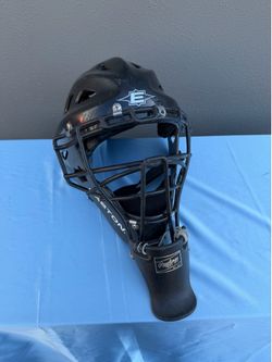 Easton Adult Catcher Face Mask w/ Cage & Throat Guard Black Baseball/Softball