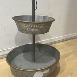 Galvanized 2 Tiers Stand 
