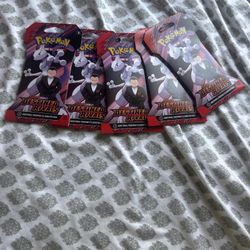 Pokemon Destined Rivals Sleeved Booster Packs LOT OF 5
