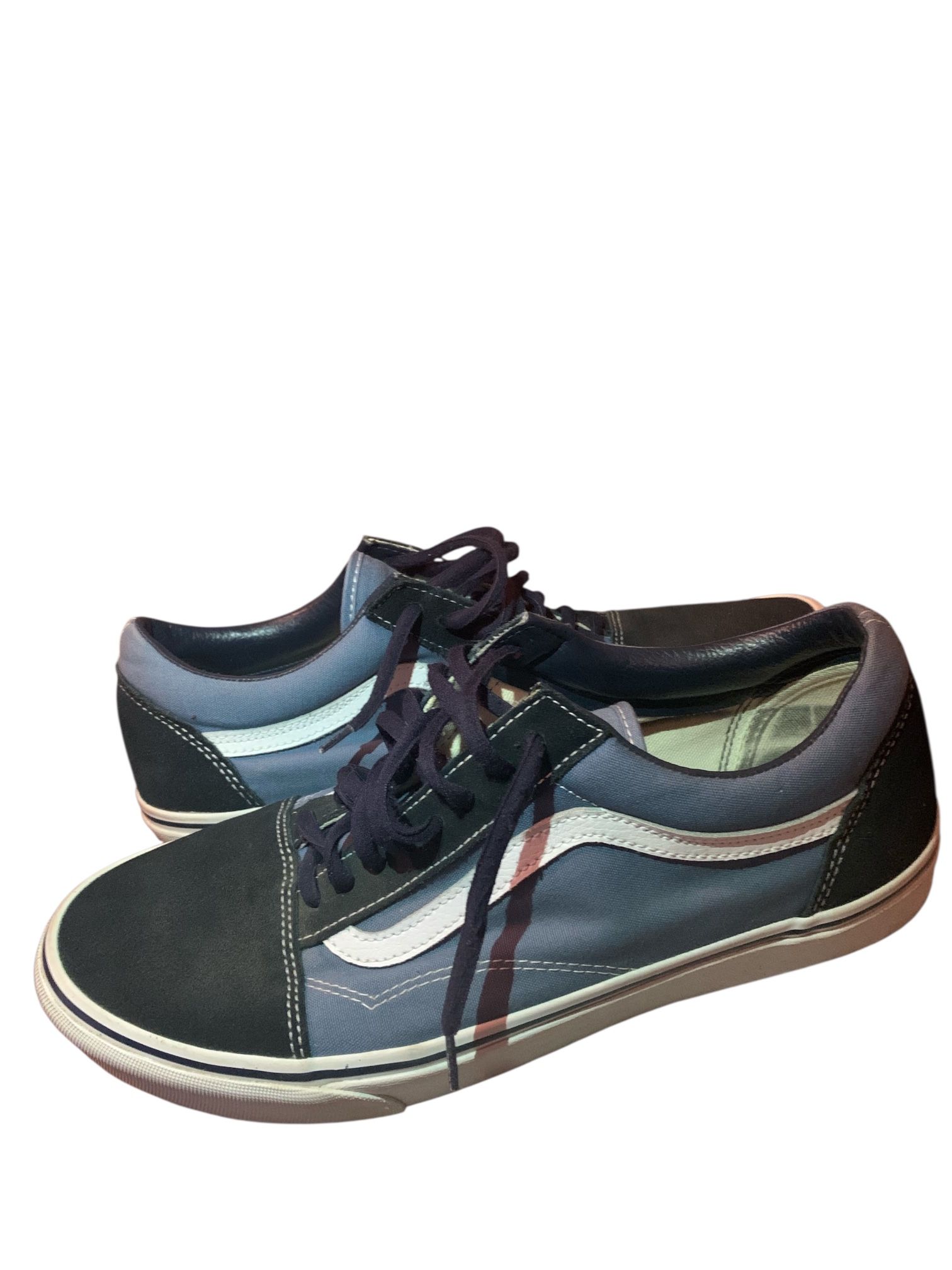 Vans Old Skool Blue/Black/White Off The Wall Sneakers Men Sz 12