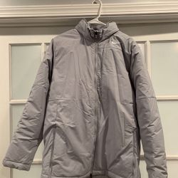Mens Size Large Nike Football Jacket Gray