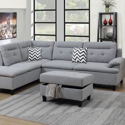Sectional Sofa With The Ottoman In Offer 🔥🔥🔥