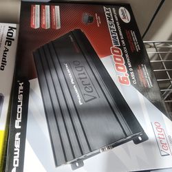 New with Warranty 6000 watts power acoustic 1800 rms  1 Ohm stable