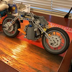 Lego Motorcycle Custom Made With Shocks