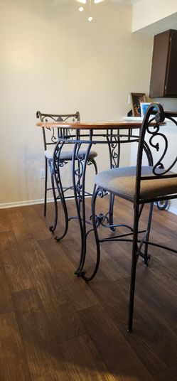 Pub table with chairs