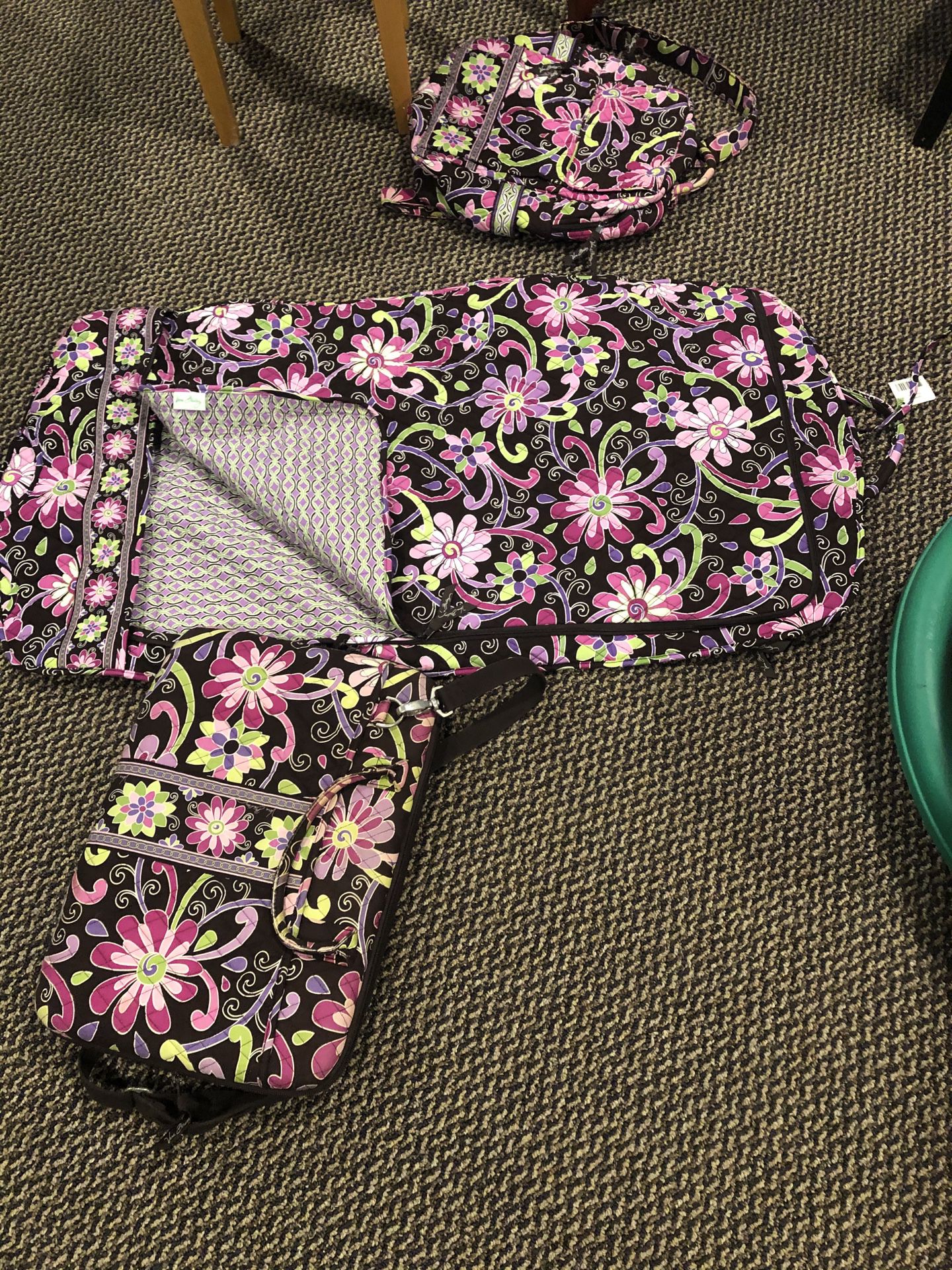 Vera Bradley Computer bag, Backpack, Makeup Bag and Garment Bag