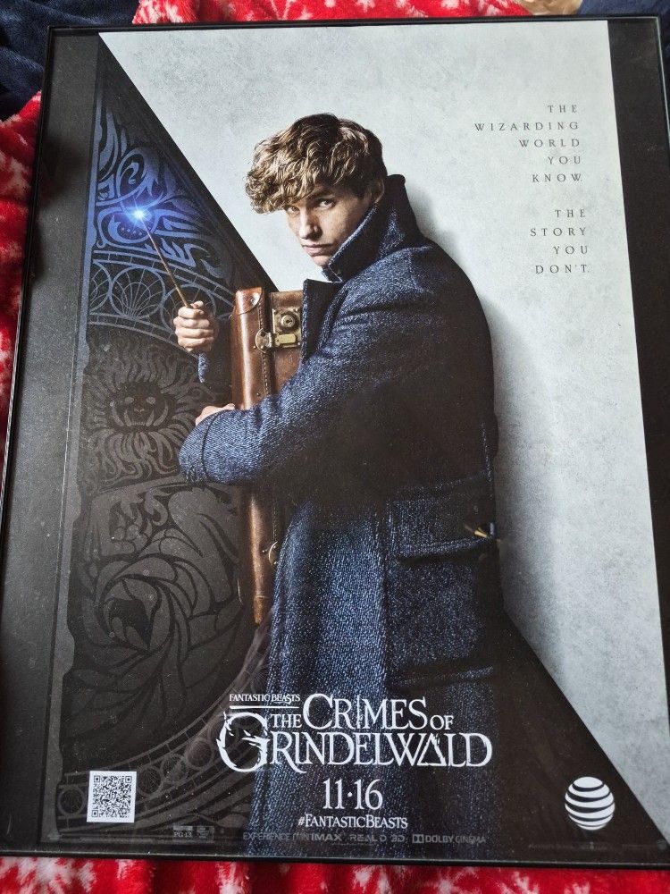 Harry Potter Fantastic Beasts The Crimes Of Grindelwald AT&T Exclusive Poster With Frame