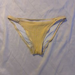 Aeropostale Yellow Houndstooth Bikini Bottom