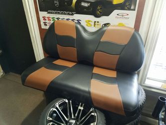Club Car Precedent Golf Cart Seats Black & Tan $225