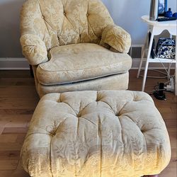 Comfy Armchair and Ottoman