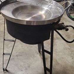 Disco Para Freir Con Base Y Un Tanque De Gas