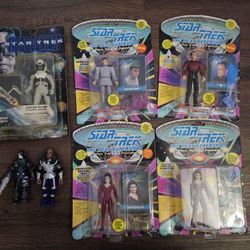 Star Trek - Playmates - Vintage 1990's Action Figures. Obo