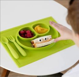 Ezpz Happy Mat (Lime) 100% Silicone Suction.  (#103026)
