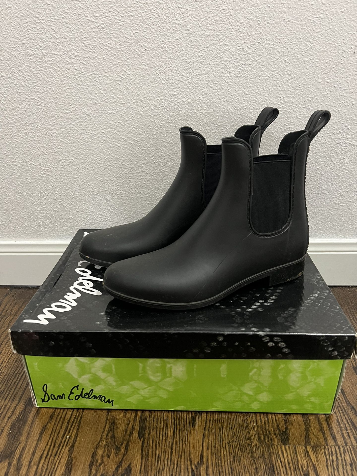 Sam Edelman Women’s Black Matte High Ankle Tinsley Boots Size 7 w/ OG Box