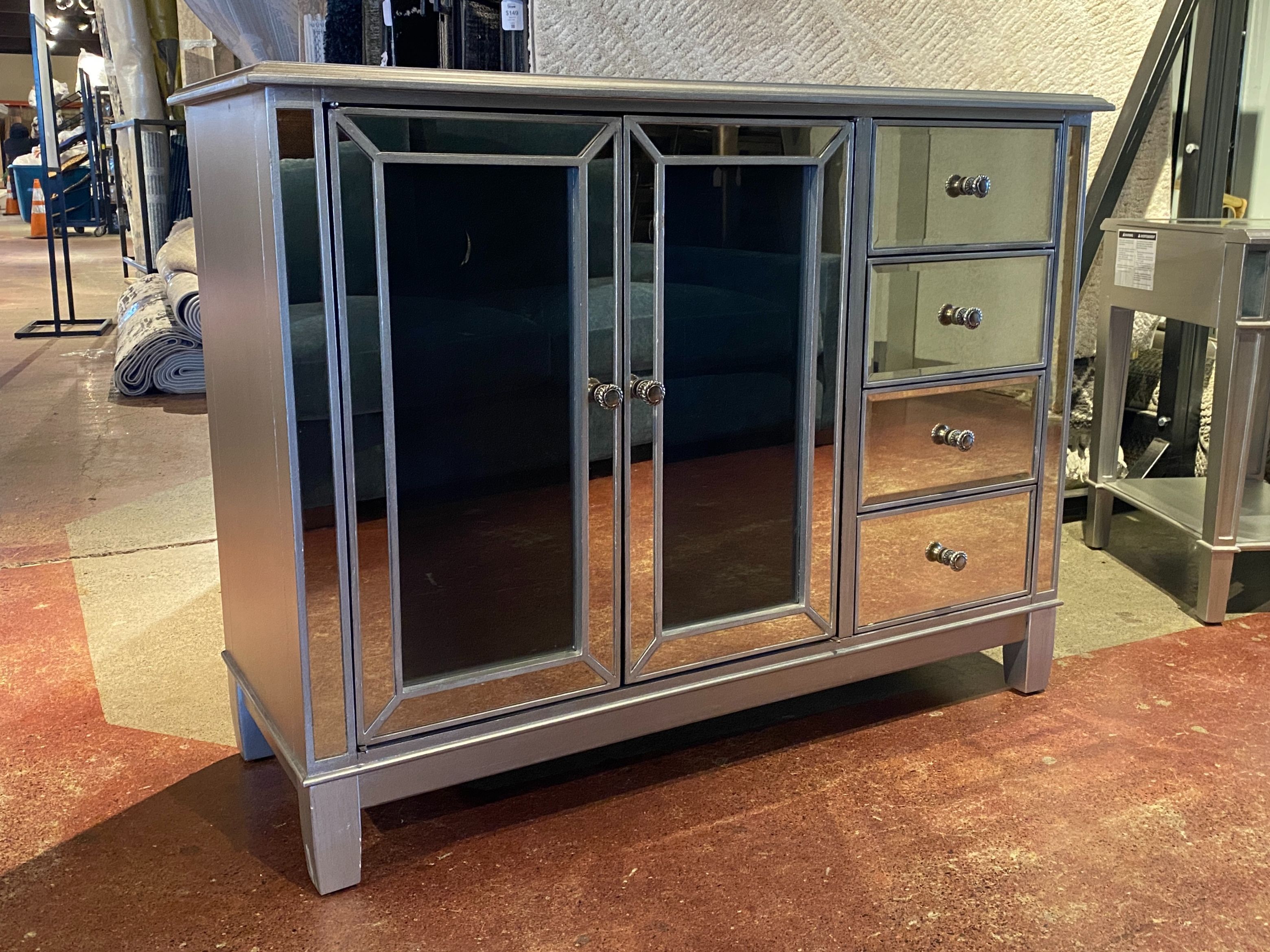 PIER 1 Silver Mirror Console Table