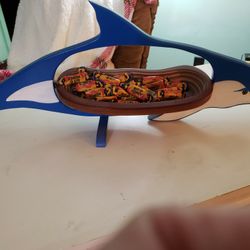 Wood Dolphin Candy Holder