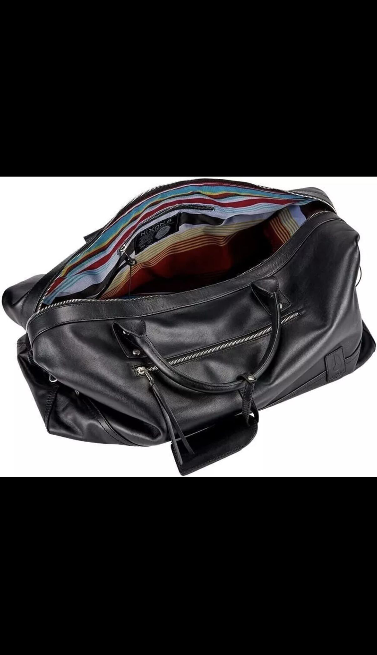 NIXON Desperado II 35L Leather Duffle Bag - Black