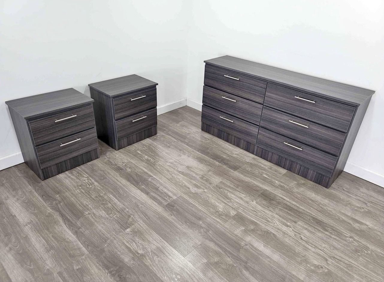 Dresser And 2 Nightstands - Cómoda Y 2 Mesitas De Noche