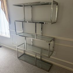 Contemporary Glass & Stainless Back Bar