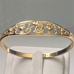14k gold plated bangle